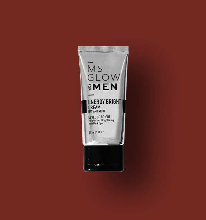 MS Glow Energy Bright Cream. MS Glow For Men. MS Glow. Pelembap untuk pria. Moisturizer. Rekomendasi pelembap untuk pria.