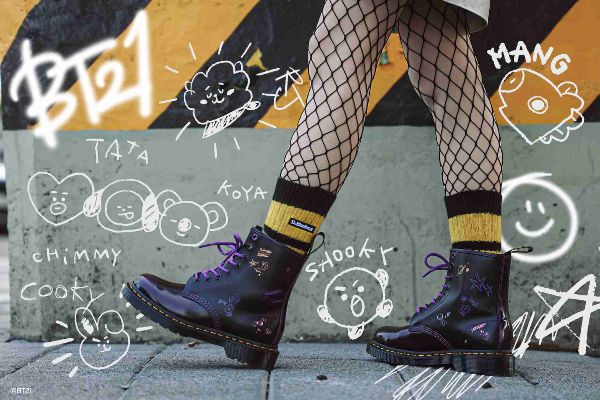Dr. martens. BT21. 1460 BT21 Leather Boots. BTS