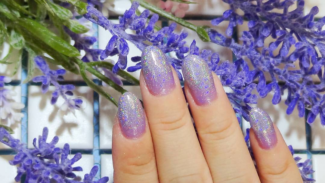 Nail Art, Kuku, Ungu, lavender