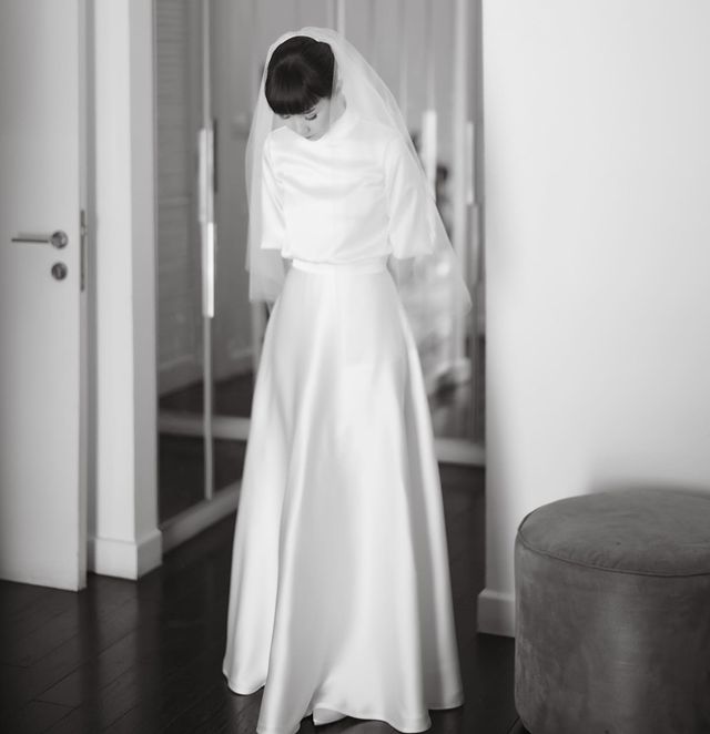 Gaun pengantin simple tapi mewah
