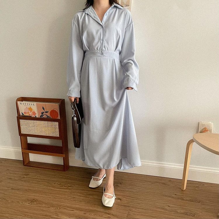 Dress korea panjang