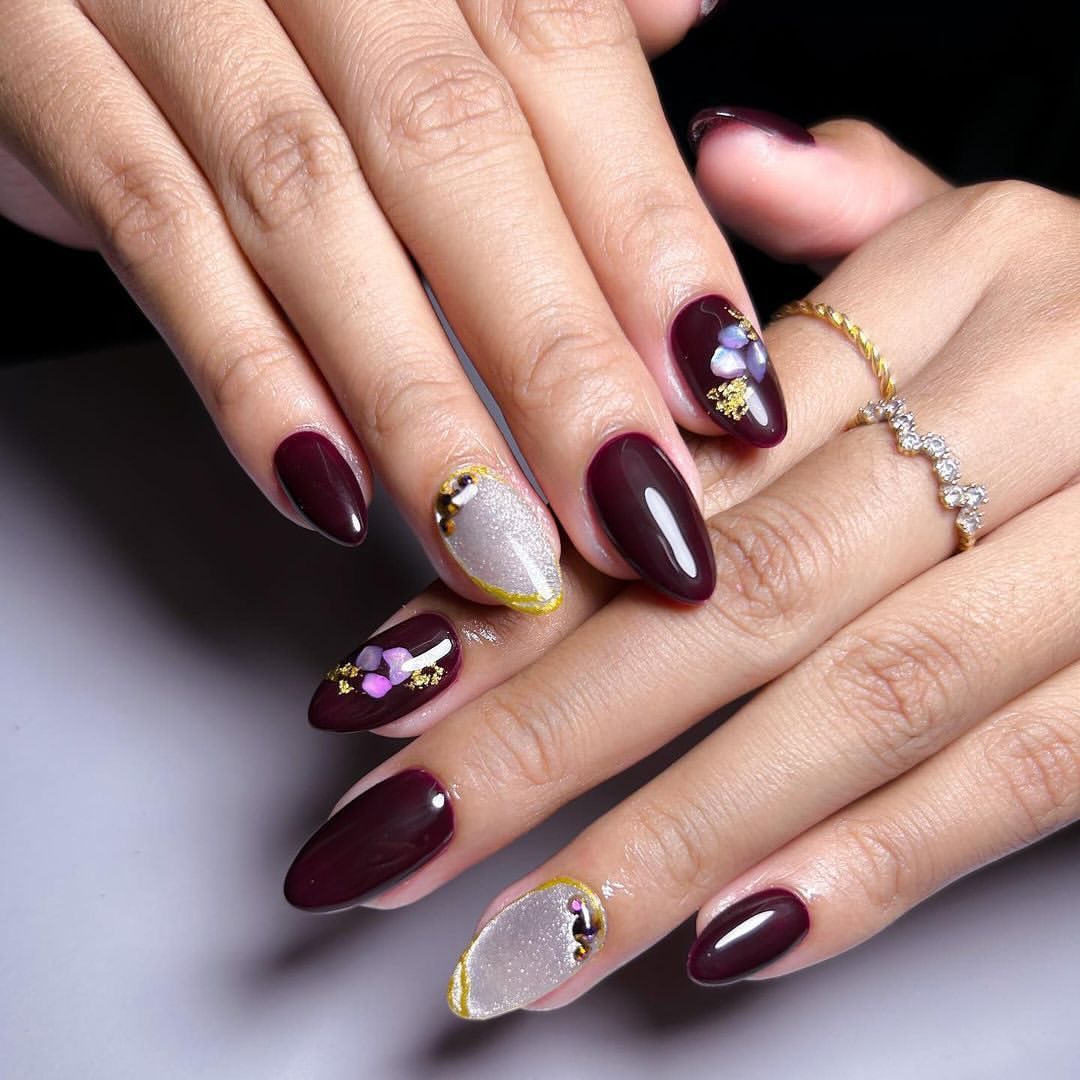 Nail Art, Kuku, Burgundy