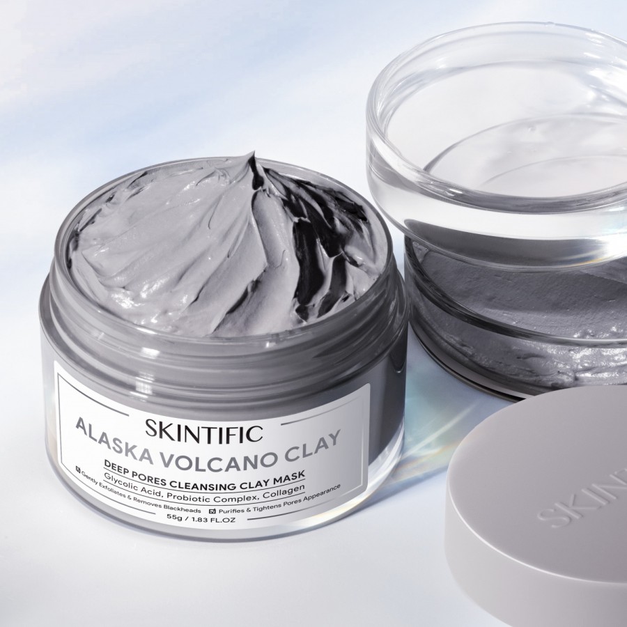 clay mask untuk mengecilkan pori-pori, skintific