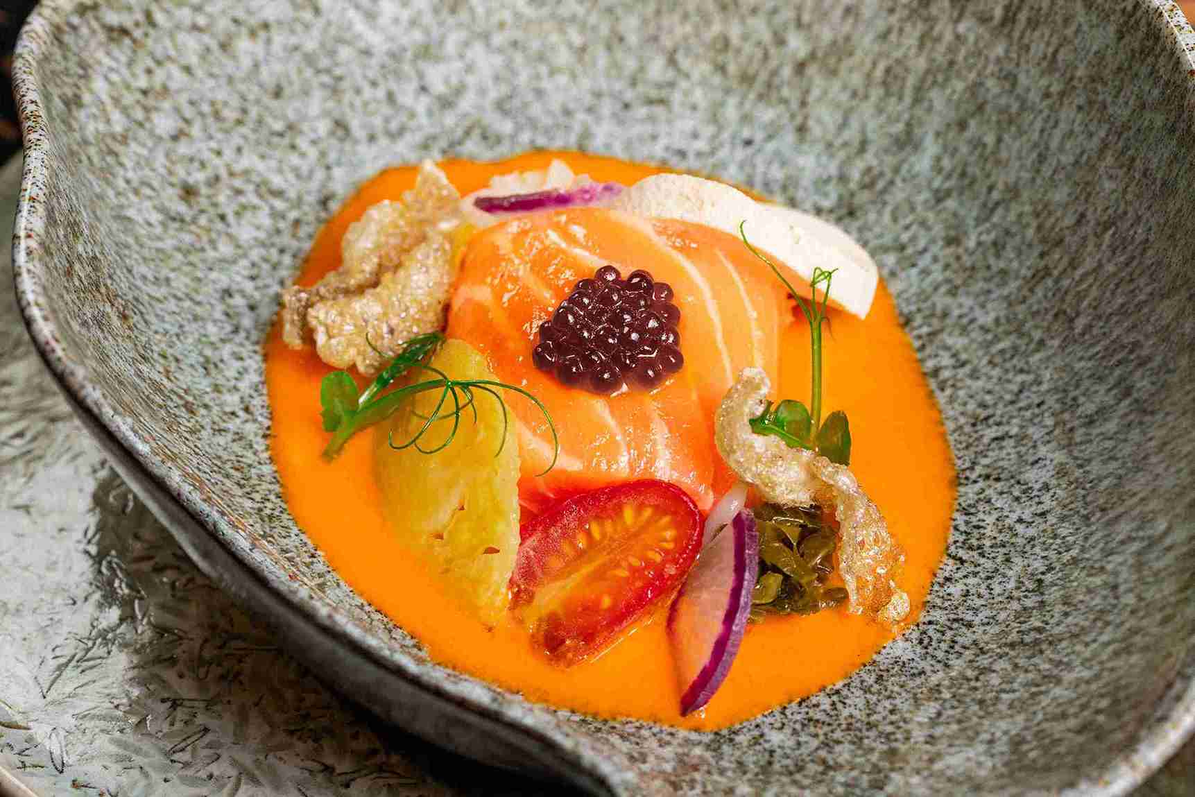 (Asinan Salmon. Foto: Dok. Marriott Bonvoy)