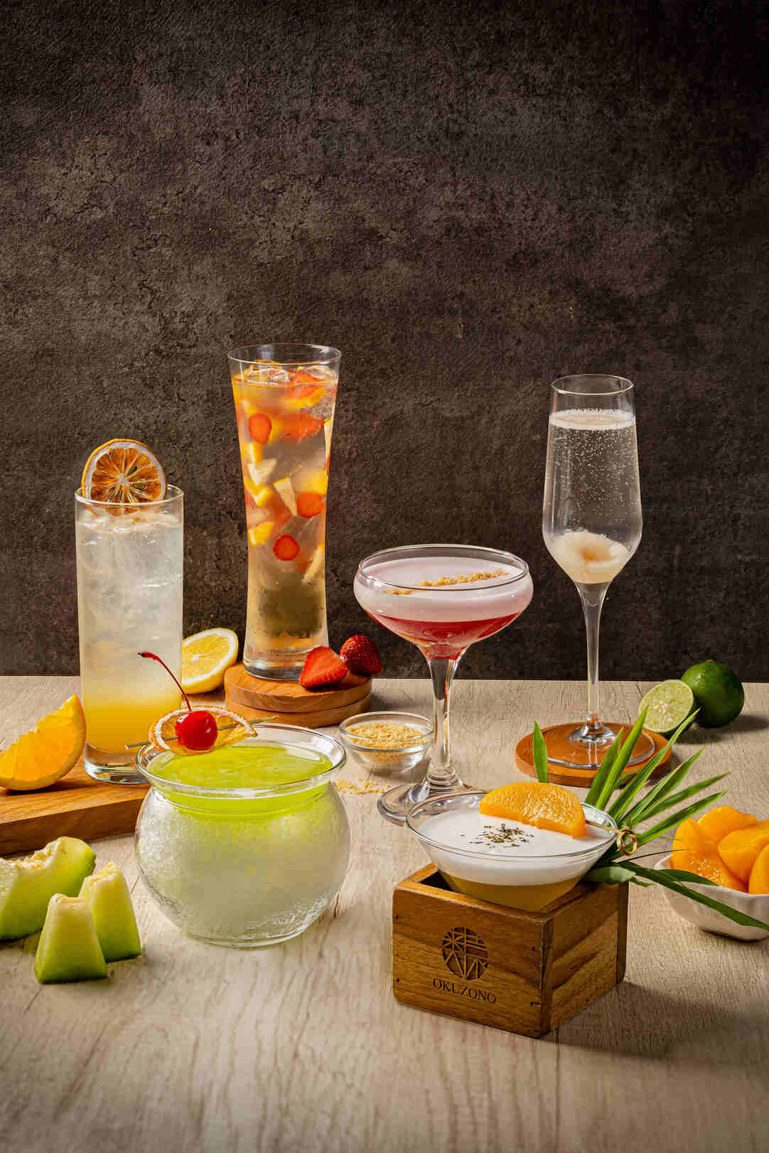 Berbagai menu cocktails dari Okuzono Japanese Dining. 