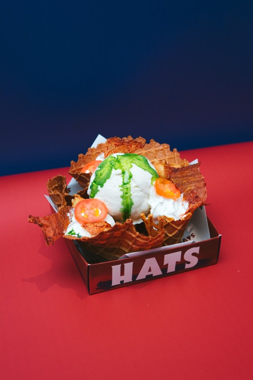 dessert kolaborasi antara hats dan braud, hats, braud, hats sorbet, sorbet, dessert, makanan, dessert yang enak, toko dessert enak