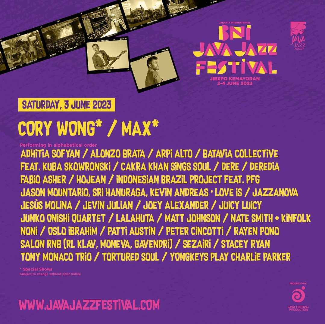 Line up Java Jazz 2023. Java Jazz Festival 2023. JJF 2023.