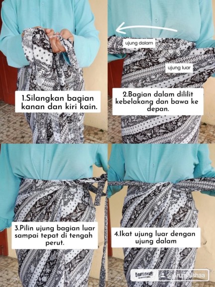 rok lilit, berkain, rok batik simple