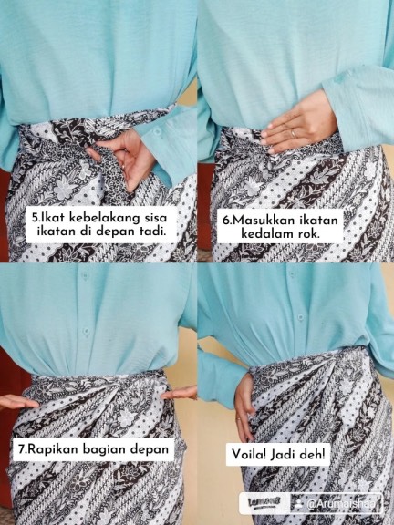 rok lilit, berkain, rok batik simple
