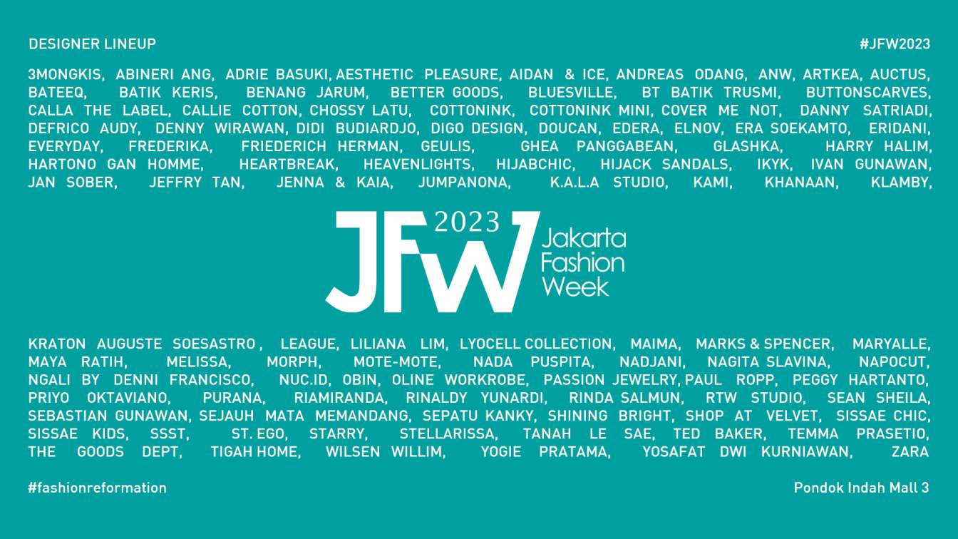 Line Up desainer untuk JFW 2023