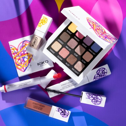 kiko milano, lipstick, eyeshadow, makeup, matte, glossy, street heart collection