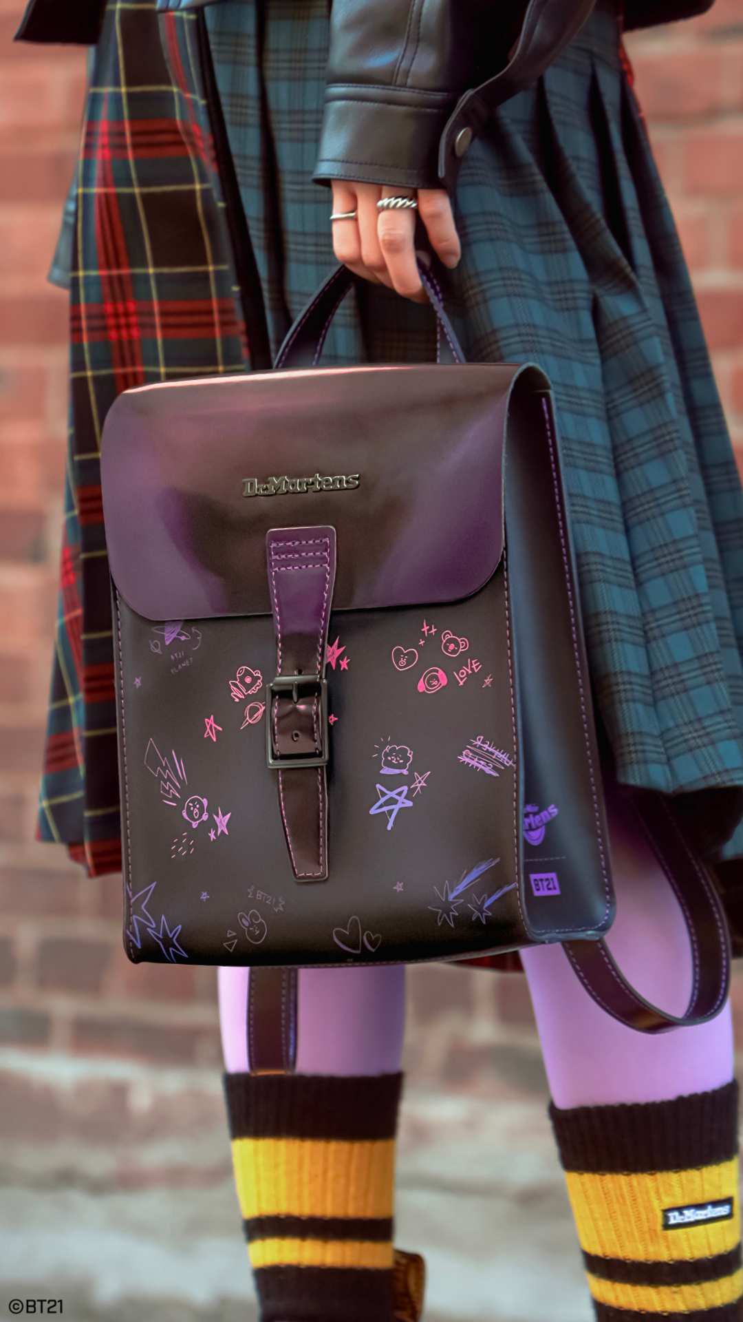 Dr. Martens. BT21. BT21 Leather Mini Backpack. BTS.