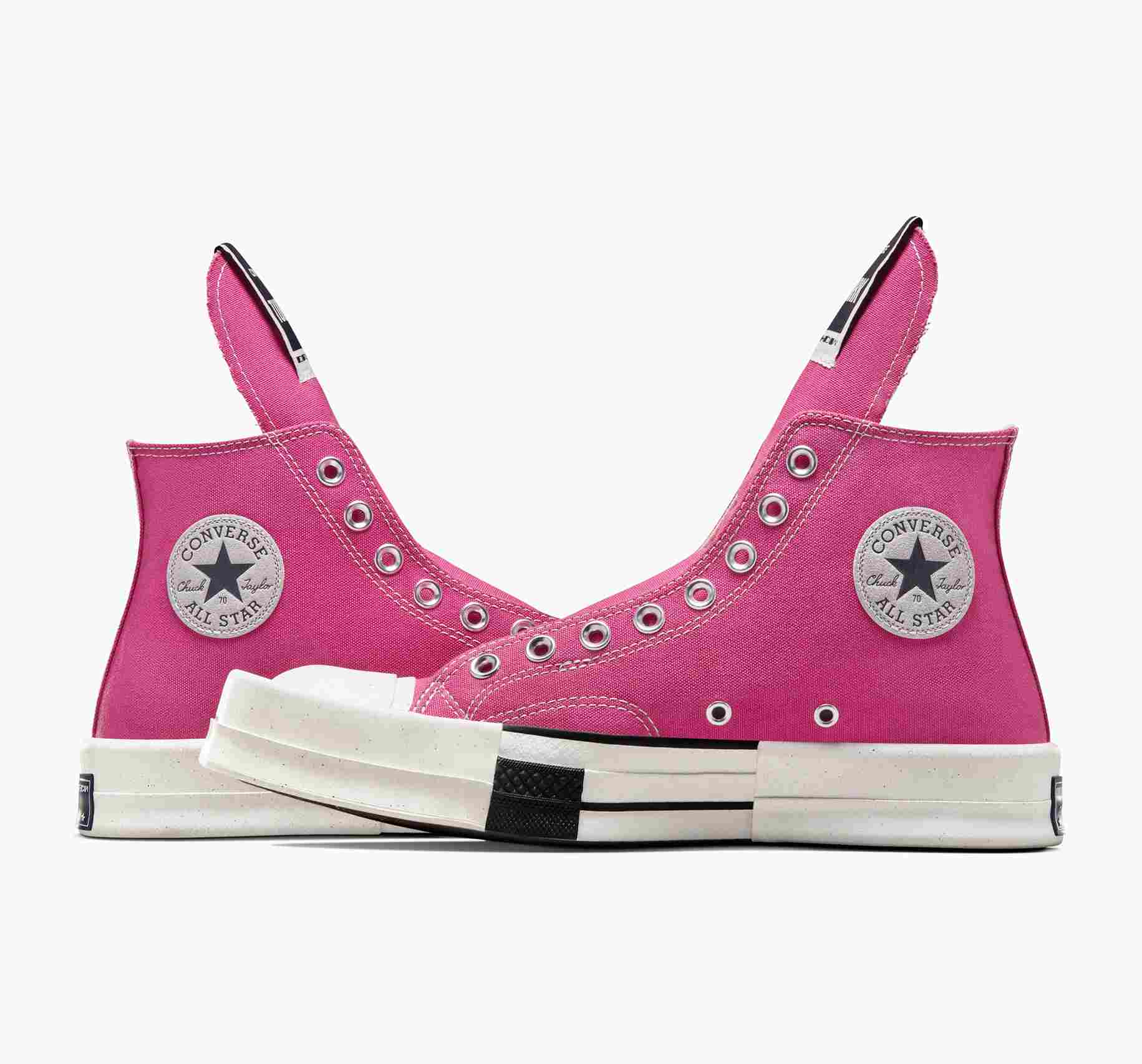 Laceless TURBODRK Chuck 70. Converse x DRKSHDW. Converse. Hot pink.