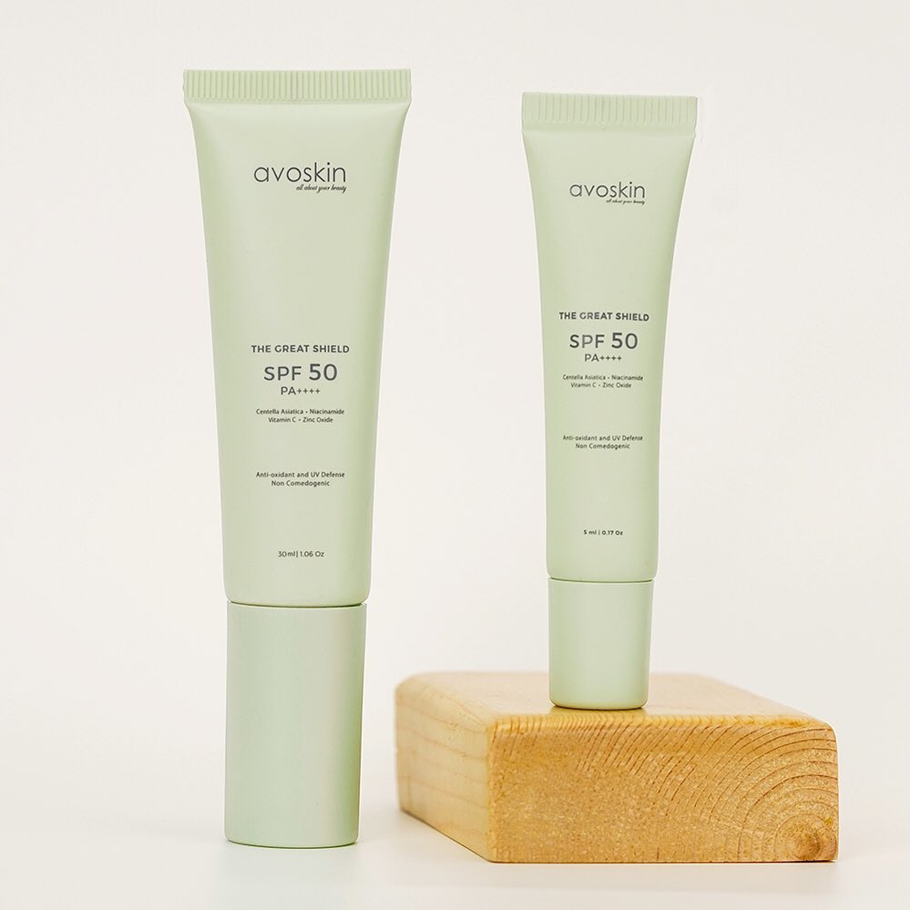 sunscreen untuk kulit kering, avoskin the great shield sunscreen spf 50 pa++++