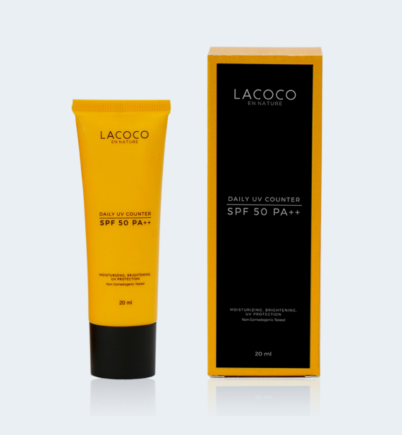 sunscreen untuk kulit kering, lacoco daily uv counter spf 50 pa++