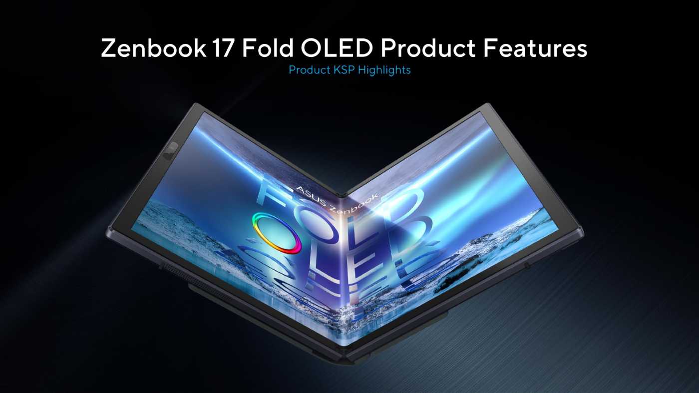 ASUS Zenbook 17 Fold OLED dengan layar lipat pertama di dunia, ASUS Zenbook 17 Fold OLED, laptop canggih dengan layar lipat