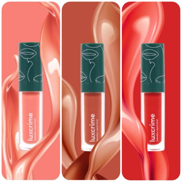 Luxcrime mengeluarkan liquid blush yang memiliki tekstur halus dan ringan