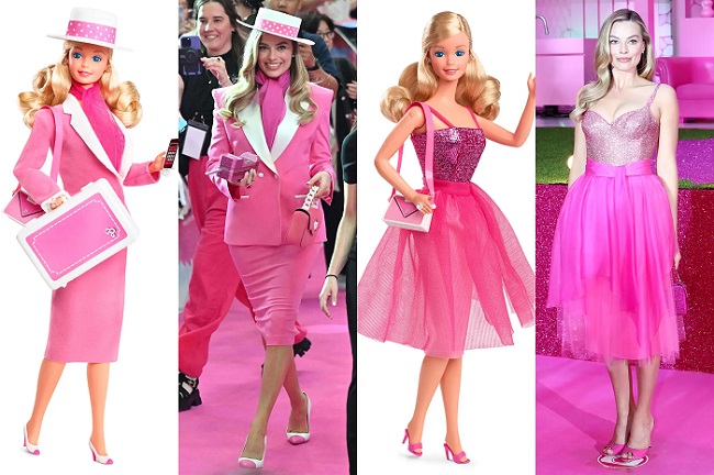 gaya press tour margot robbie terinspirasi dari barbie