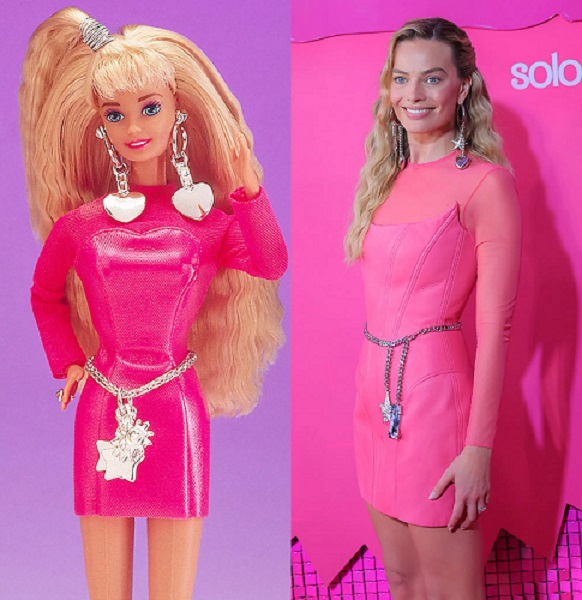 gaya press tour margot robbie terinspirasi dari barbie