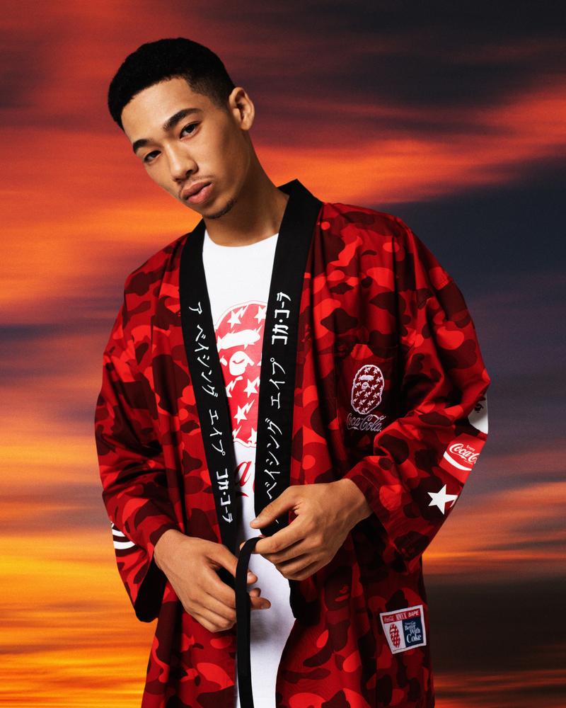 Kimono hasil kolaborasi Bathing Ape dan Coca-Cola