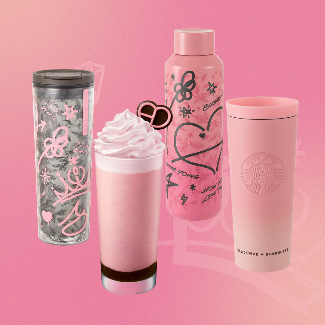 Merchandise limited edition dari kolaborasi Starbucks dan BLACKPINK.