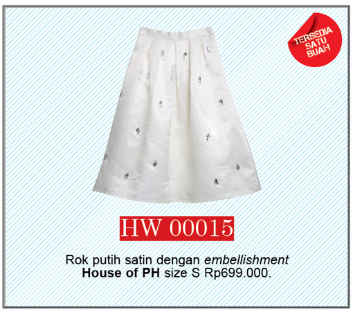 Rok Putih Satin House of PH