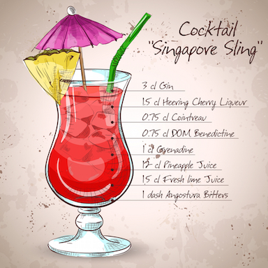 Cara Membuat Cocktail Singapore Sling