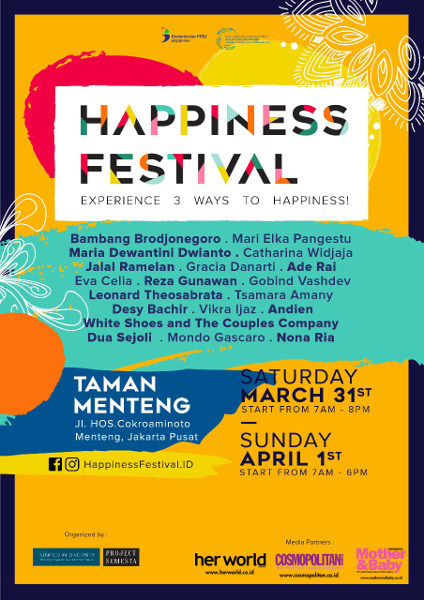 Happiness Festival 2018; Experience 3 ways to Happiness