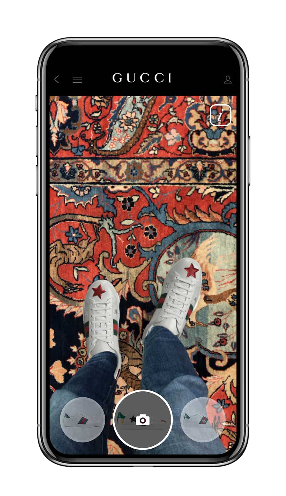 Mencobai Sneaker Ace Lewat Fitur 'Try On' di Gucci App