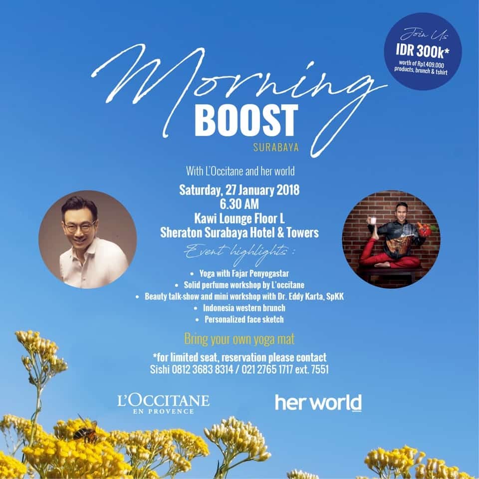 Morning Boost with L'Occitane and her world Indonesia