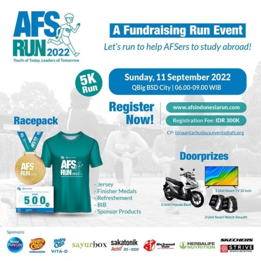 AFS Run 2022, Galang Dana Untuk Para Pelajar Indonesia
