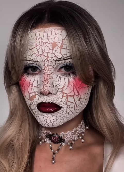 Cracked Doll Makeup Viral Untuk Halloween, Tertarik Tiru?